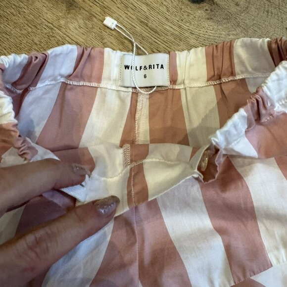 Wolf And Rita Striped Ruffle Shorts  NEW - Picture 3 of 4